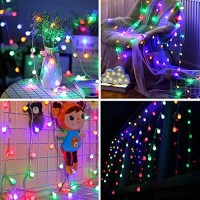 Aloveco Led String Lights 16Ft 50 Led Battery Operated String Lights Color Changing With Remote Waterproof Globe Starry Fairy Lights For Outdoor Indoor Bedroom Garden Christmas Halloween Party(Rgb)