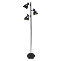 Simple Designs Lf2007Blk Metal 3 Light Tree Floor Lamp Black