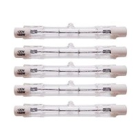 Ctkcom 150-Watt 3.1-Inch T3 Halogen Light Bulbs(5 Pack) - J Type 78Mm Double Ended 120 Volts 150Watt T3 Halogen Bulb R7S Double Ended Filament Flood Lights Quartz Tube Lamps,5 Pack