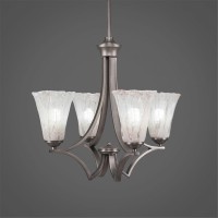 Zilo 4 Light Chandelier Shown In Graphite Finish With 5.5