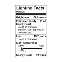 Product DescriptionGE Soft White LED A21 General Purpose light bulbs offer outstanding energy efficiency and longlasting performance It offers soft warm light Use GE LED general purpose light in table lamps sconces and open fixtures to replace 75watt inca