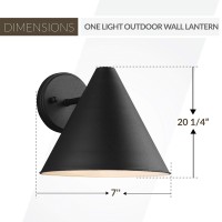 Sea Gull Lighting 8538501-12 Crittenden One Outdoor Wall Lantern Outside Lighting, Black Finish