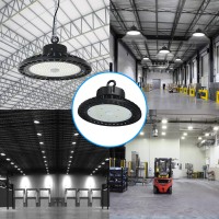 Ledmyplace 150 Watt Ufo High Bay Light For Commercial Use, 5700K Cool White, 1-10V Dimmable, 21750 Lumens, Ip565 Waterproof Lighting Fixture For High Ceiling Areas, Workshop, Garage, Factory