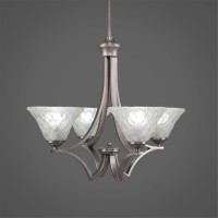 Zilo 4 Light Chandelier Shown In Graphite Finish With 7