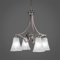 Zilo 4 Light Chandelier Shown In Graphite Finish With 5.5