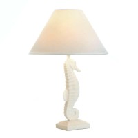 Accent Plus White Seahorse Table Lamp