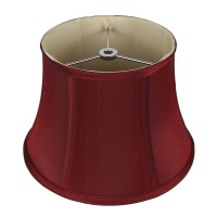 Urbanest Set Of 2 Softback 7-Inch By 10-Inch By 7-Inch Faux Silk Bell Lamp Shade, Burgundy, Spider Washer Fitter