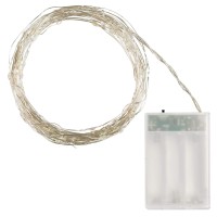 Idena 3111820 Led Warm White Micro String Lights With 6 Hour Timer Battery Operated For Parties Christmas Decoration Weddi