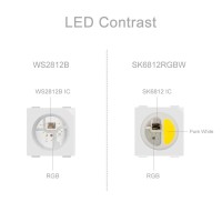 Btflighting Rgbw Rgbcw White Sk6812 Similar Ws2812B 164Ft 5M 60Ledspixelsm Individually Addressable Flexible 4 Color In 1