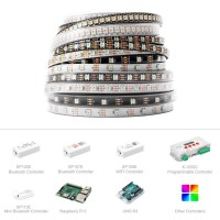 Btflighting Rgbw Rgbcw White Sk6812 Similar Ws2812B 164Ft 5M 60Ledspixelsm Individually Addressable Flexible 4 Color In 1