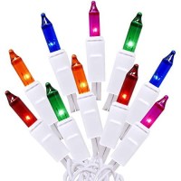 Holiday Essence 100 Multi-Color Christmas Lights With White Wire 