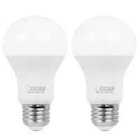 Feit Electric Led Light Bulbs, A19 75W Equivalent, Non Dimmable, 1100 Lumens, A19 Led Light Bulbs, E26 Base, 2700K Soft White A19 Led Bulbs, 10 Year Lifetime, 2 Pack, A110082710Kled2