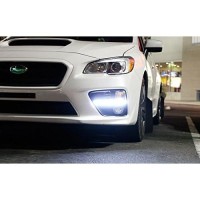 Ijdmtoy Led Daytime Running Light & Halogen Fog Lamp Kit Compatible With 2015-2017 Subaru Wrx/Sti, Includes Led Drl Fog Bezels, Halogen Foglights & Switch Wiring Harness