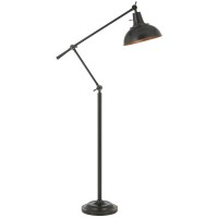 100W Eupen Metal Adjust able Floor Lamp With Metal Shade In Bronze Finish