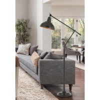 100W Eupen Metal Adjust able Floor Lamp With Metal Shade In Bronze Finish