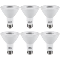 Torchstar Par30 Long Neck Led Bulb, Cri90+ Dimmable Led Spotlight Bulbs, 8W=75W, 3000K Warm White, Ul & Es Listed, 800Lm Super Bright, For Recessed Trim Lighting, Track Light, Pack Of 6