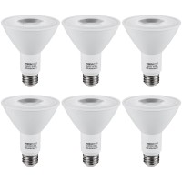 Torchstar Par30 Long Neck Led Bulb, Cri90+ Dimmable Led Spotlight Bulbs, 8W=75W, 5000K Daylight, Ul & Es Listed, 800Lm Super Bright, For Recessed Trim Lighting, Track Light, Pack Of 6