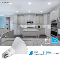 Torchstar Par30 Long Neck Led Bulb, Cri90+ Dimmable Led Spotlight Bulbs, 8W=75W, 5000K Daylight, Ul & Es Listed, 800Lm Super Bright, For Recessed Trim Lighting, Track Light, Pack Of 6