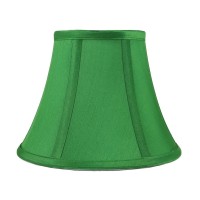 Urbanest Softback Bell Lampshade, Faux Silk, 5-Inch By 9-Inch By 7-Inch, Kelly Green, Spider-Fitter