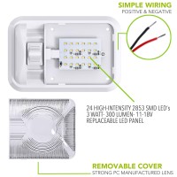 12V Led Rv Ceiling Dome Light Rv Interior Lighting For Trailer Camper With Switch Single Dome 300Lm