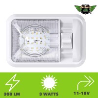 12V Led Rv Ceiling Dome Light Rv Interior Lighting For Trailer Camper With Switch Single Dome 300Lm