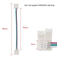 Btflighting 10Pcs 3Pin 10Mm Wide Dual End With 15Cm Long Cable Led Strip Solderless Diy Connector Adapter Conductor For Ws2811