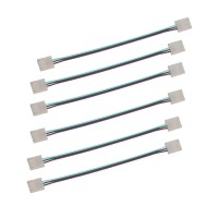 Btflighting 10Pcs 3Pin 10Mm Wide Dual End With 15Cm Long Cable Led Strip Solderless Diy Connector Adapter Conductor For Ws2811