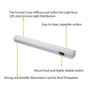 Radionic Hi Tech Orly Zx513-Hl-Cw-9, 12 Inch Led Linkable, High/Low/Off Switch, 4500K (Cool White), 90+ Cri, Ul Approved Under Cabinet Light Fixture, Ideal For Kitchen, Utility & Workareas