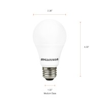 Sylvania Led A19 Light Bulb, 60W = 8.5W, Non-Dimmable, Frosted Finish, 800 Lumens, 2700K, Soft White - 12 Pack (74469)