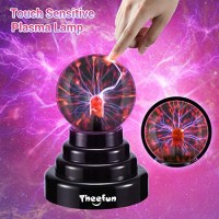 Plasma Ball, 3 Inch Plasma Lamp, Touch Sensitive Plasma Globe - Theefun Usb Or Battery Powered Nebula Thunder Lightning, Novelty Toy For Kids, Parties, Prop, Bedroom, Home, Decoration, Christmas Gifts