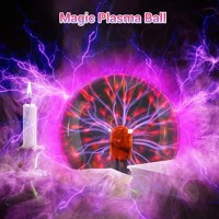 Plasma Ball, 3 Inch Plasma Lamp, Touch Sensitive Plasma Globe - Theefun Usb Or Battery Powered Nebula Thunder Lightning, Novelty Toy For Kids, Parties, Prop, Bedroom, Home, Decoration, Christmas Gifts