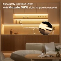 Muzata 5Pack 3.3Ft/1M V-Shape Led Channel System With Milky White Cover Lens Frosted, Silver Aluminum Extrusion Profile Housing Track For Strip Tape Lights For Under Cabinet V1Sw 1M Ww