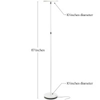 Brightech Sky Flux Dimmable Led Floor Lamp Super Bright Floor Lamp For Living Room And Offices Torchiere Standing Lamp With