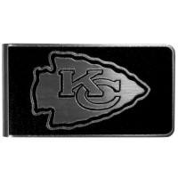 Nfl Siskiyou Sports Mens Kansas City Chiefs Black And Steel Money Clip One Size Black