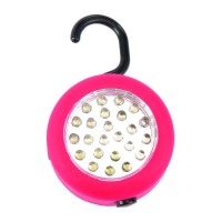 FeaturesLED Hanging LightRound shape with hook4 LEDs for super brightnessPush button on47off switchSwivel hanging hook stores in back of light when not in usecounter display3AAA batteries includedSpecificationsDimension58 34625quot H x 84675quot W x 10465