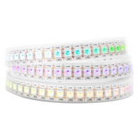 Btf-Lighting Ws2812B Rgb 5050Smd Individual Addressable 3.3Ft 144(2X72) Pixels/M Flexible White Pcb Full Color Led Pixel Strip Dream Color Ip67 Waterproof For Bedroom,Diy Project, Etc Only Dc5V