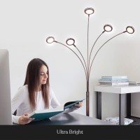 Brightech Orion Arc Floor Lamp For Living Room Tree Floor Lamp With 5 Adjustable Arms Multihead Standing Lamp With Flexible R