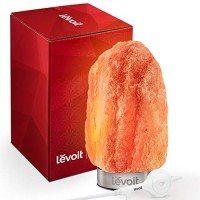 Levoit Kyra Himalayan Salt Lamp, Pink Rock Large Crystal Natural Himilian Gift Night Light (Etl Certified) Touch Dimmer, 2 Extra Bulbs, 18/8 Stainless Steel Base