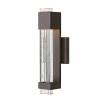 Hinkley Glacier Collection Contemporary Modern One Light 12W Integrated Led Small Outdoor Wall Mount, Bronze