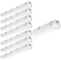 Brillihood Led Vapor Proof 4Ft Light Fixture 36 Watt 4000Lm 6000K Bright White Clear Cover Ip65 Waterproof 4 Long Overhe