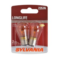 The SYLVANIA 2357A Long Life Mini Bulb makes a perfect direct replacement solution for your car or trucks interior or exterior lighting These bulbs offer increased longevity and have been engineered to withstand a sizeable amount of road shock and vibrati