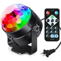 Sound Activated Party Lights With Remote Control Dj Lighting, Disco Ball Strobe Lamp 7 Modes Stage Light For Home Room Dance Parties Birthday Halloween Christmas Decorations Stocking Stuffers