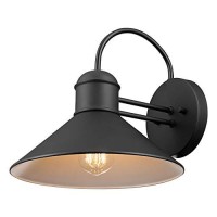 Globe Electric 44165 Sebastien 1-Light Outdoor Wall Sconce, 2-Pack, Black Finish