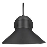 Globe Electric 44165 Sebastien 1-Light Outdoor Wall Sconce, 2-Pack, Black Finish