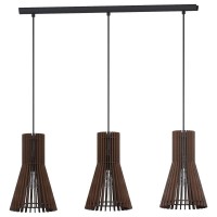 Eglo Lighting 96702A Atenza Three Light Pendant, Matte Nickel