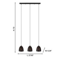 Eglo Lighting 202079A Safi One Hanging Light Pendant, Matte Black Finish