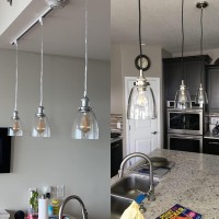 Pathson Retro Pendant Lighting Industrial Small Hanging Light With Clear Glass And Textile Cord Adjustable Kitchen Lamp For Ho