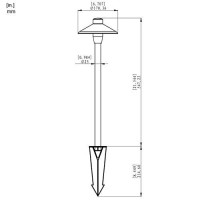 Marslg Brs1 Etl-Listed Solid Brass Low Voltage Landscape Accent Path And Area Light With 6.5