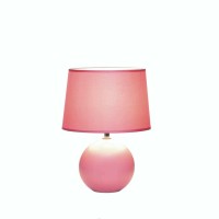 Ceramic Sphere Base Table Lamp Pink