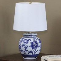 Dacor Therapy Tl14119 Blue And White Ceramic Table Lamp